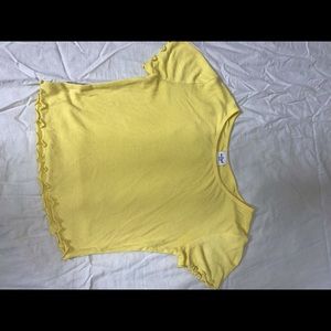 Yellow crop top